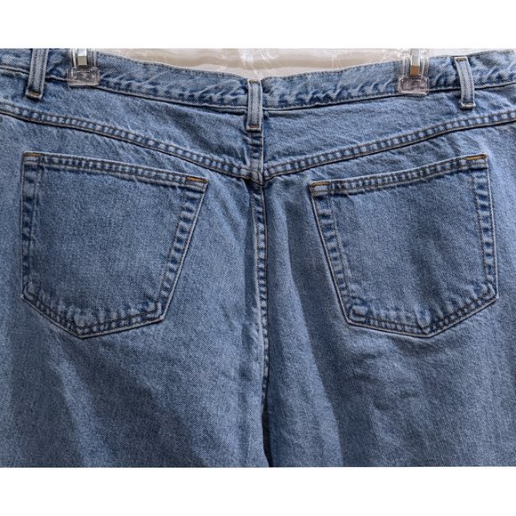 Vintage 90s High Waist Light Wash Jeans 22 Straight Leg High Rise Relaxed Fit - Picture 4 of 5